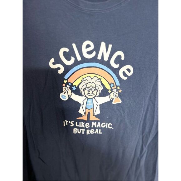 Life Is Good Science It's Like Magic But Real XXXL Blue Crusher T-Shirt - Picture 4 of 4